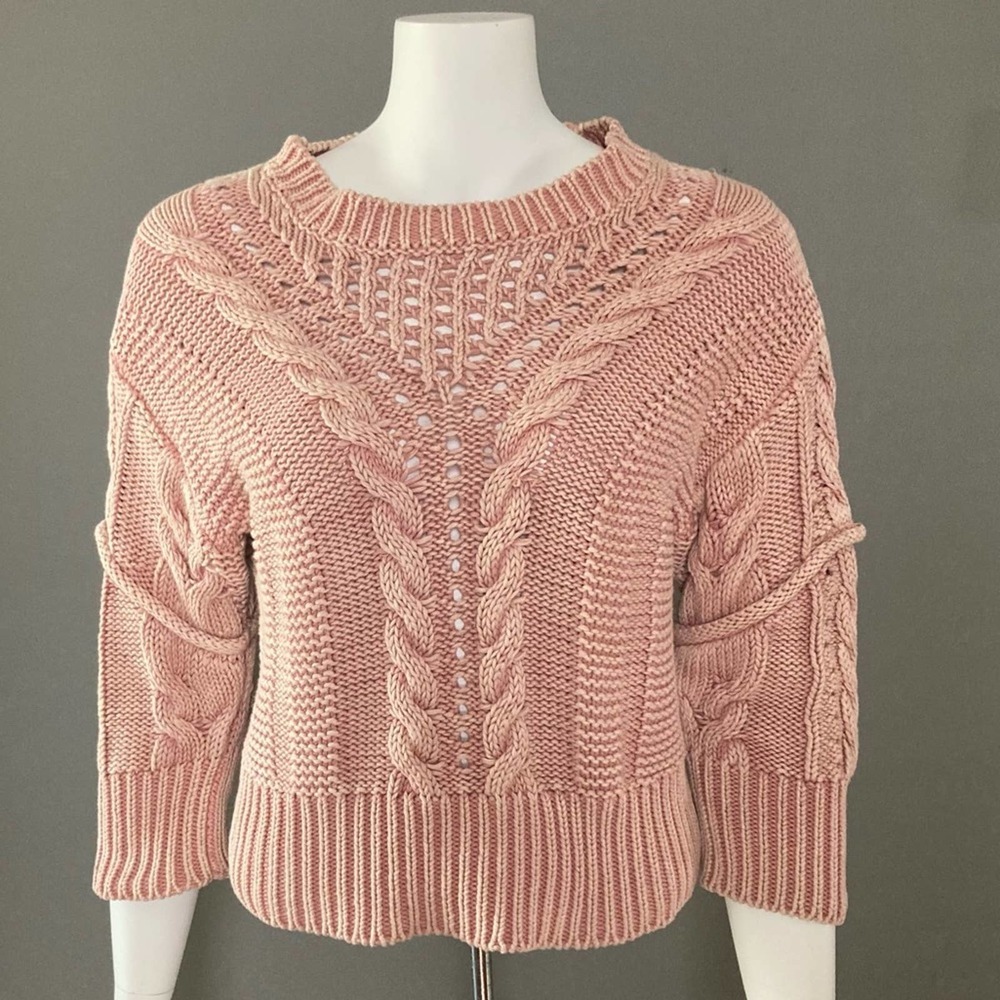 Veronica‎ Beard sweater pink rope texture extra small